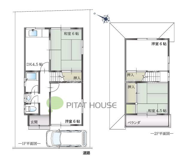 河原戸建て 間取り図