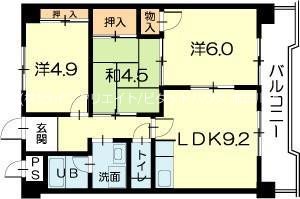 ロイヤルコーポ伊保 間取り図
