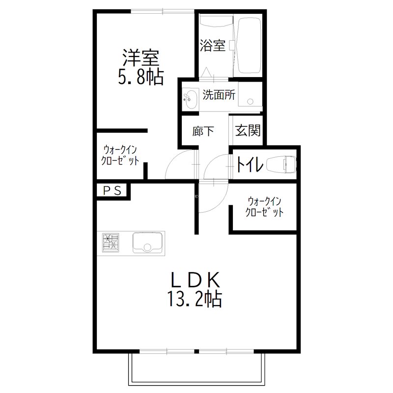 パークハイツＡ 間取り図