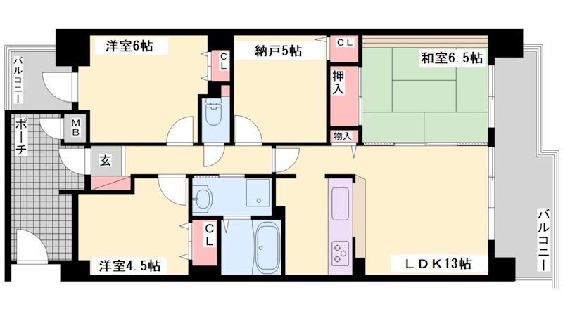 サングレイド加古川Ⅱ 間取り図