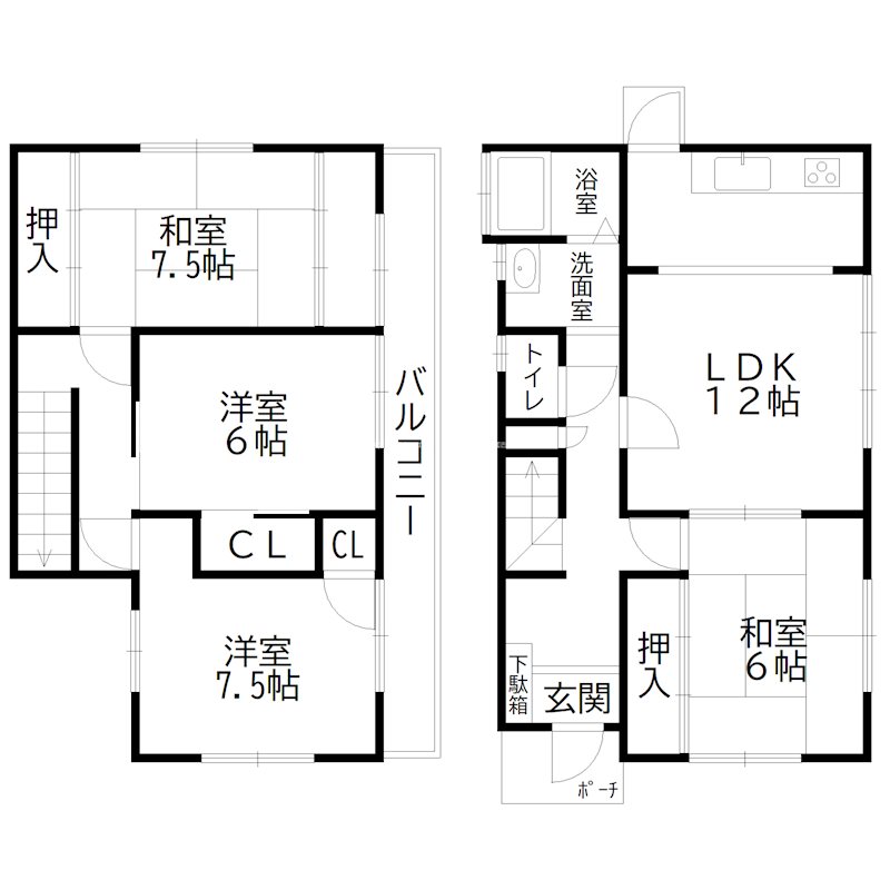 都台戸建 間取り図