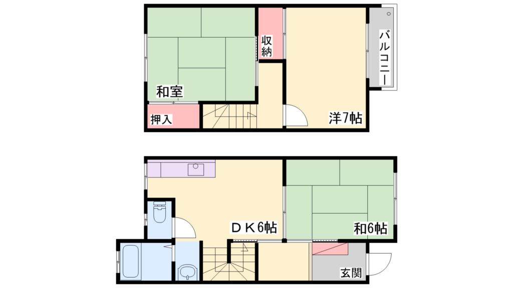 中津テラスハウス 間取り図