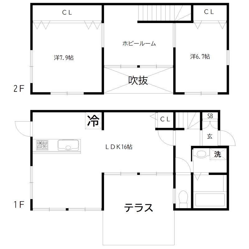 CREST TOWN美乃利 間取り図