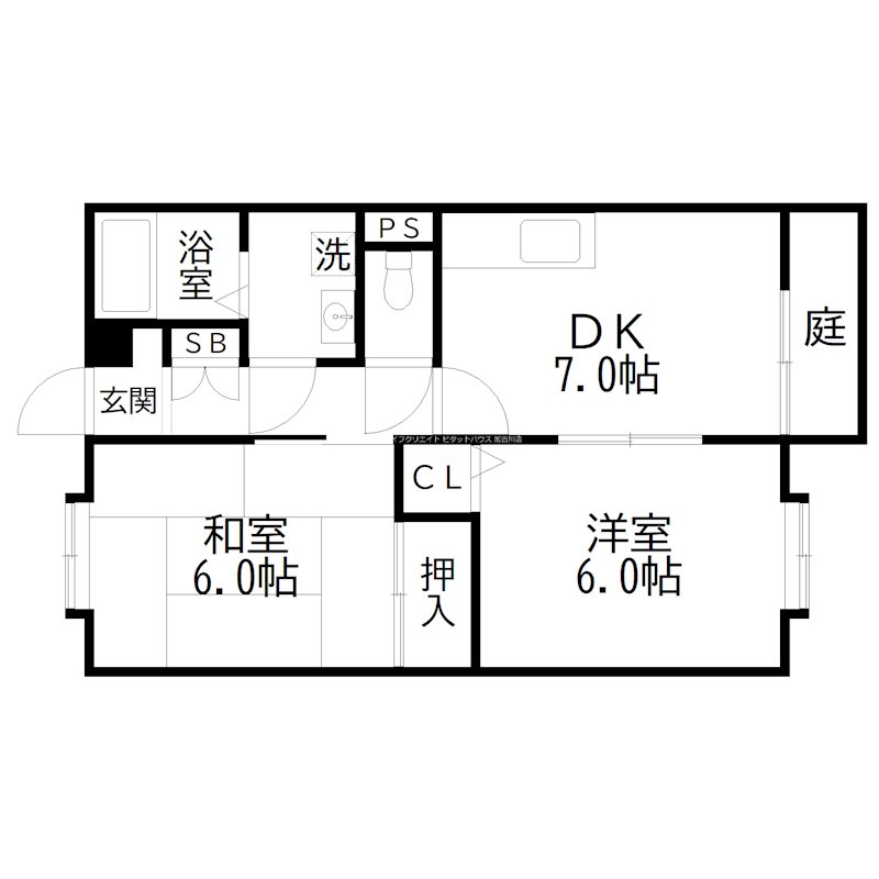 イーストビレッジ北野Ａ棟 間取り図