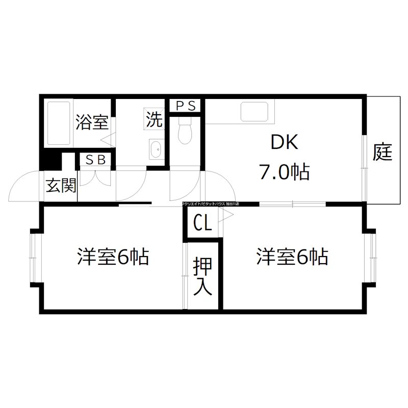 イーストビレッジ北野Ａ棟 間取り図