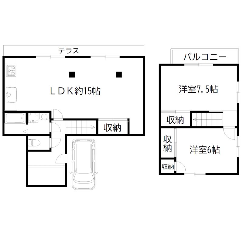 加古郡播磨町古宮5丁目戸建　1 間取り図