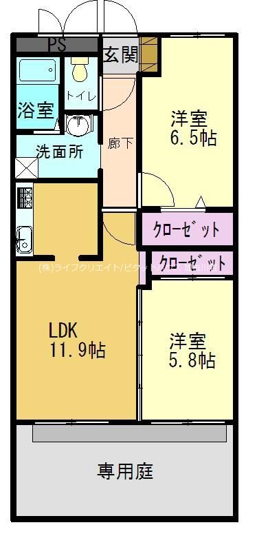 グリーンコート加古川２番館 間取り図