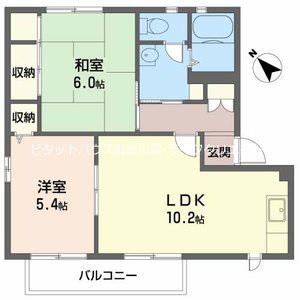 バリュージュ王子Ｂ棟 間取り図