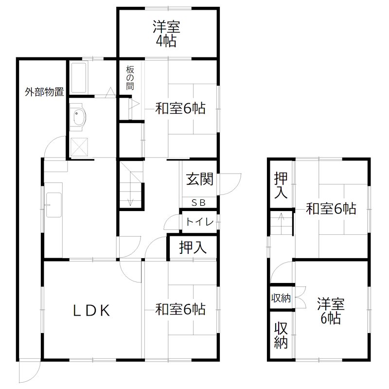 高砂市松陽　戸建て 間取り図