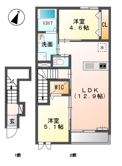 フェリーチェⅣ 間取り図