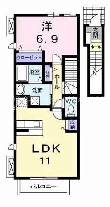 ソレイユ 間取り図
