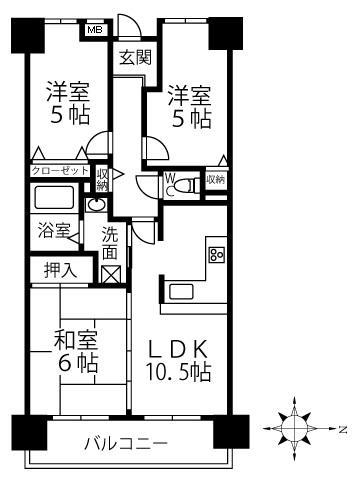 プレステージ土山 間取り図