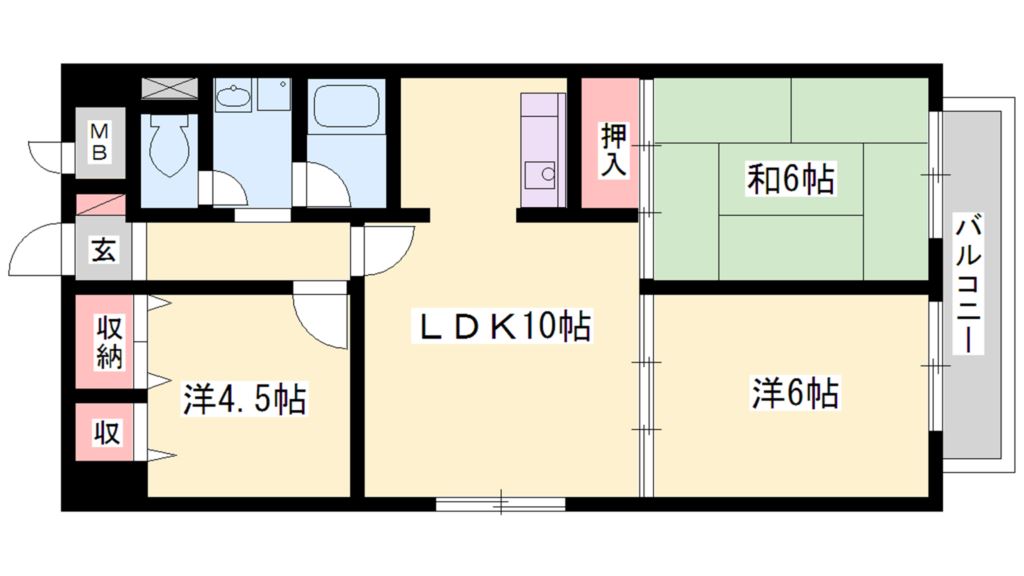 ベルコート加古川 間取り図