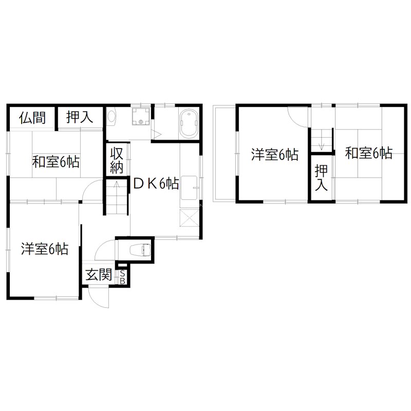 米田戸建て 間取り図