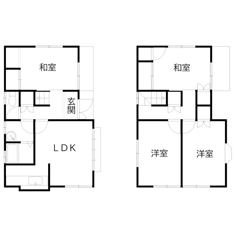 別府町新野辺中古戸建 間取り図
