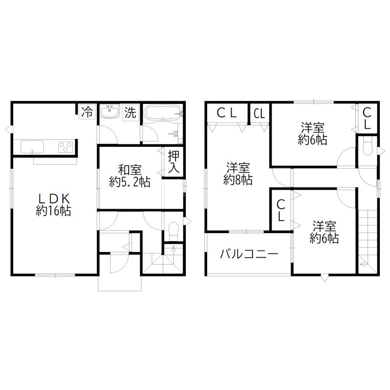 加古川市尾上町池田1号棟 間取り図