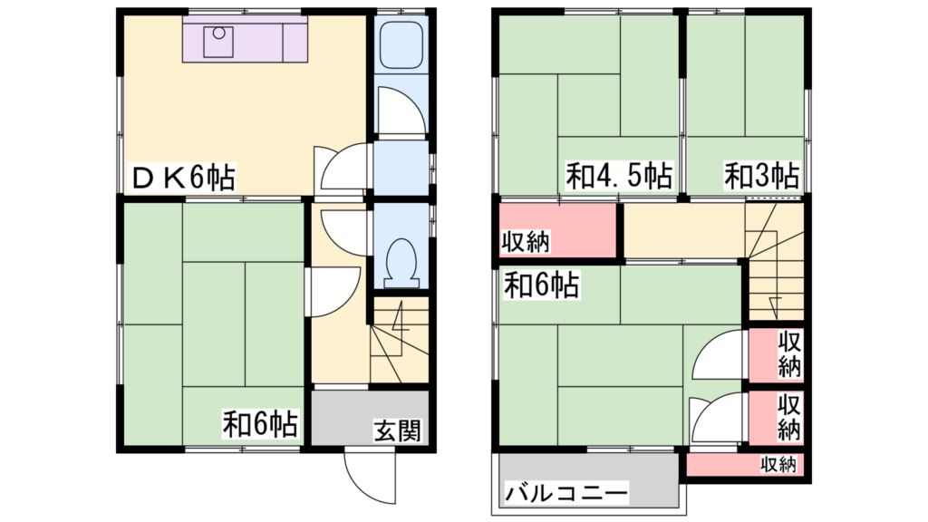 養田　貸家 間取り図