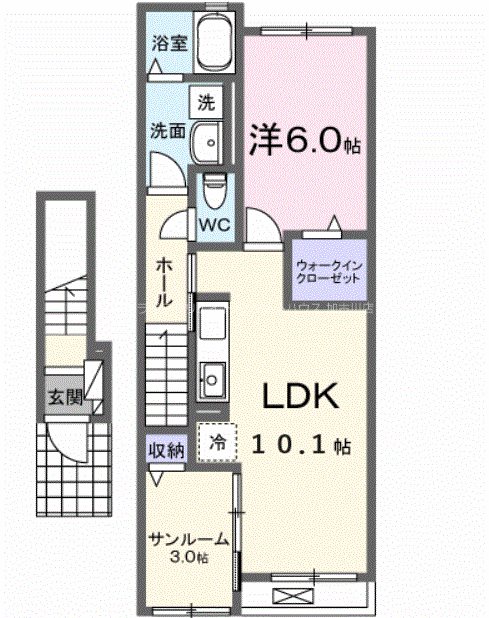 モンレーヴみのり 間取り図