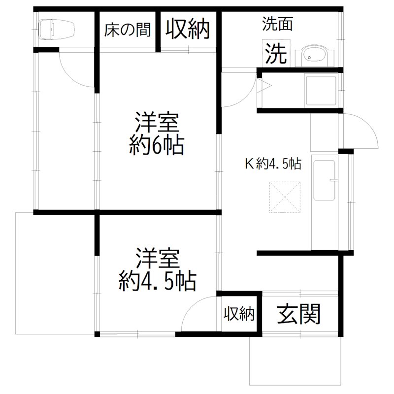 別府町元町戸建 1 間取り図