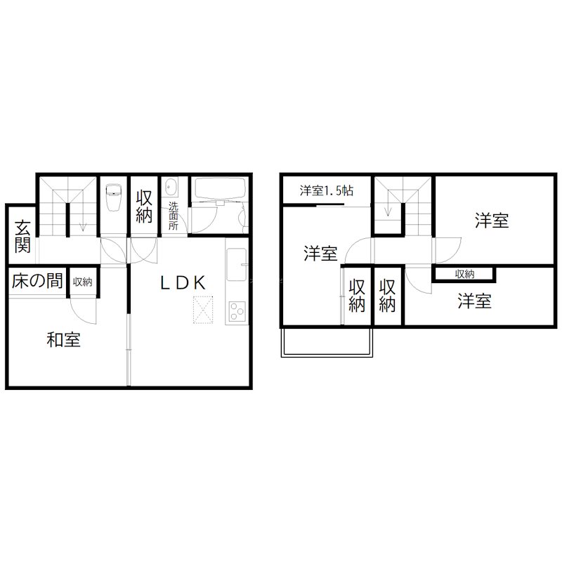 志方町志方　戸建て 間取り図