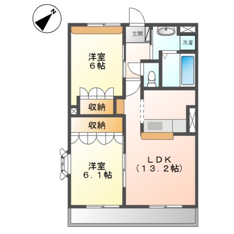エルグランデ北在家 間取り図