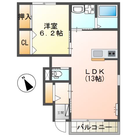 プレジール神爪 間取り図