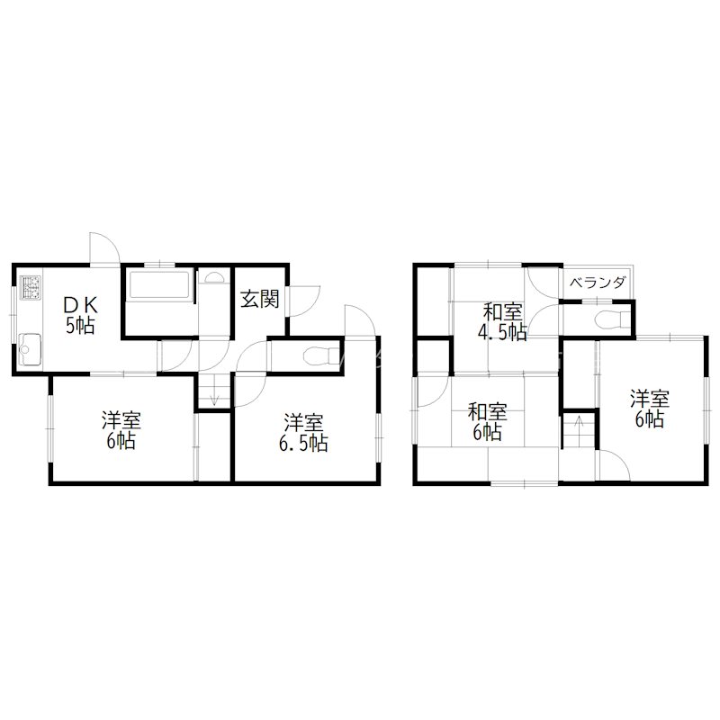粟津一戸建て 間取り図