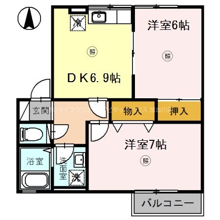 黒川グリーンハイツ  間取り図