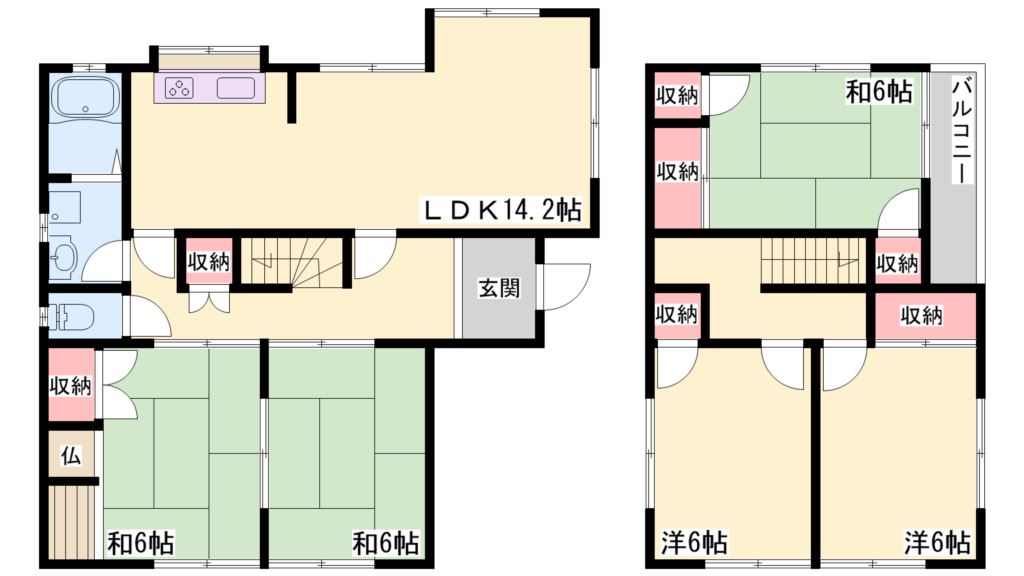 西神吉高橋邸 間取り図