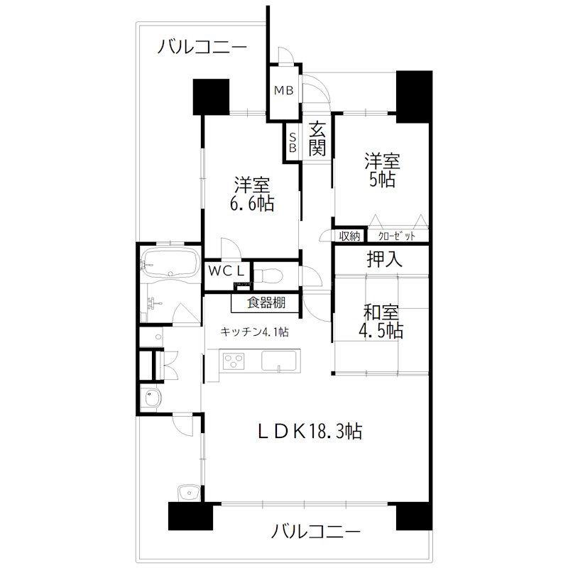 アルファステイツ加古川駅前 間取り図