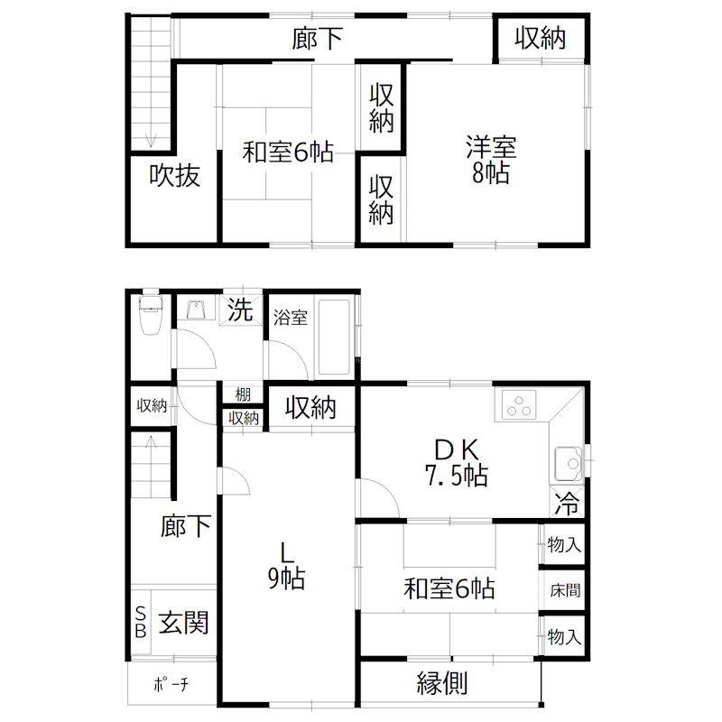 CASA中町 A棟 間取り図
