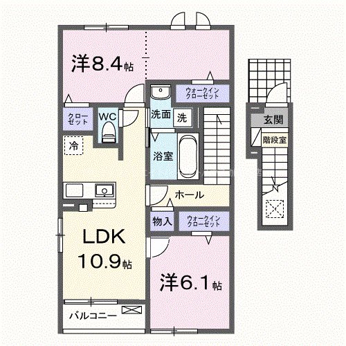 尾上町養田３丁目アパート（０２８５５４９０１） 間取り図