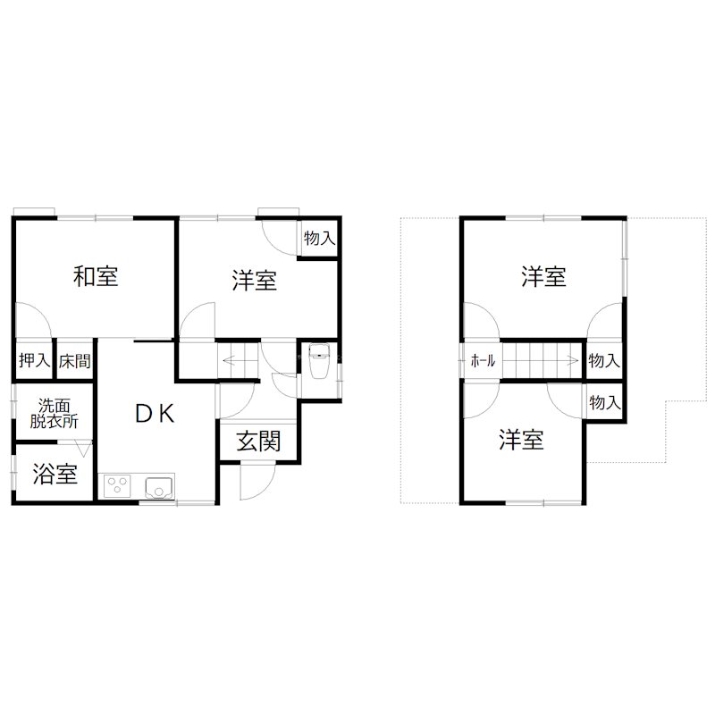 尾上町池田・戸建て 間取り図