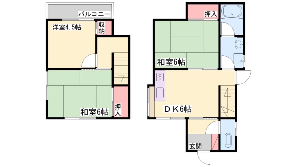 尾上の松貸家 間取り図