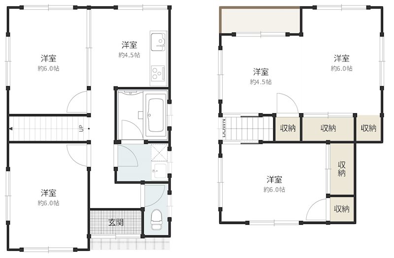 朝日町戸建 間取り図