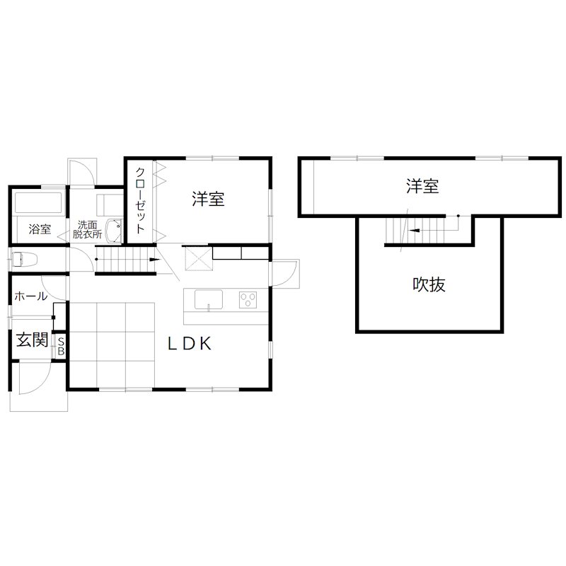 加古川市米田町平津・戸建て 間取り図