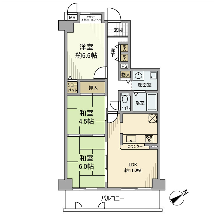 ルイシャトレ東加古川 間取り図