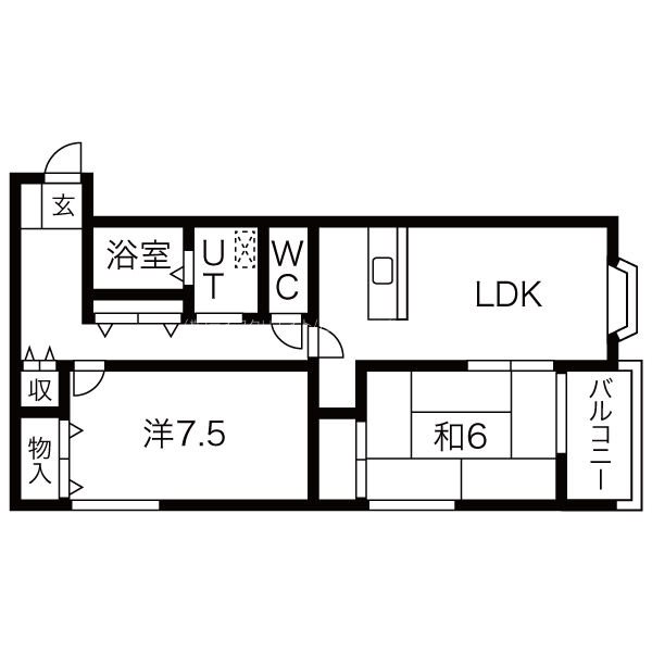 シャルム蓮池　Ｂ棟 間取り図