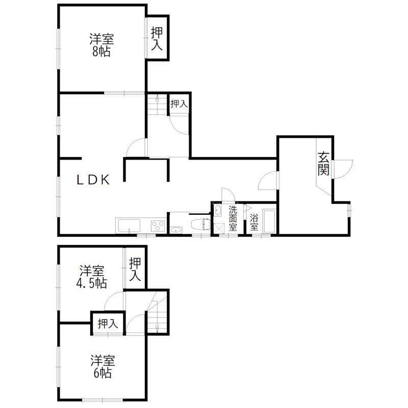 塩市戸建 間取り図