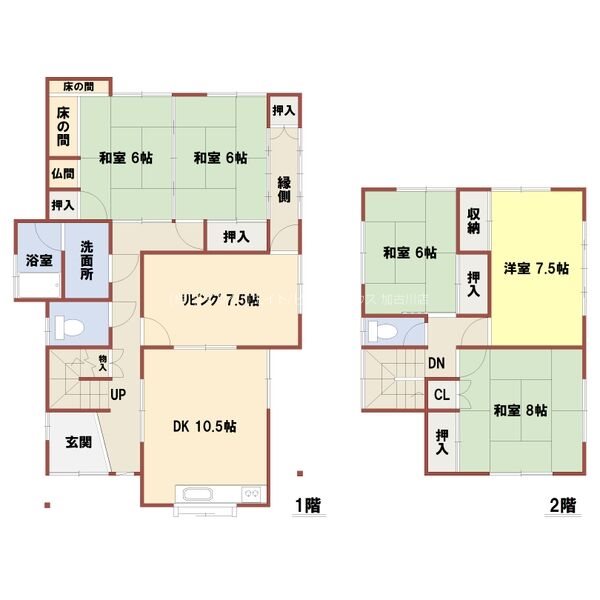 加古川市上荘町都台1丁目　貸家 間取り図
