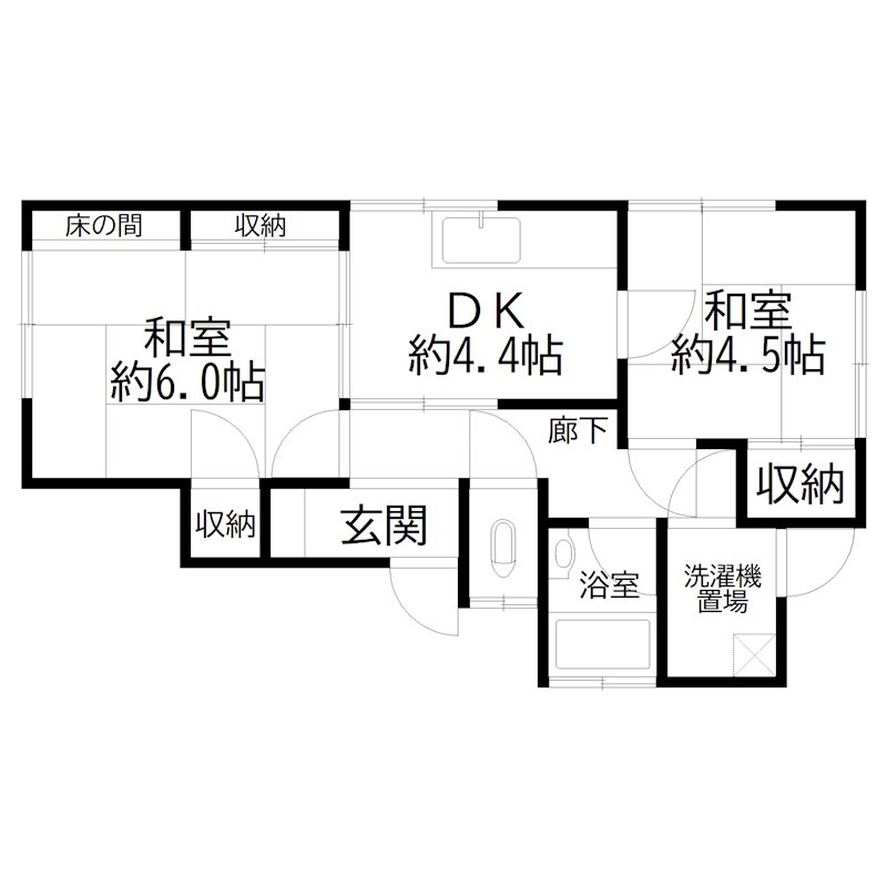 睦平屋 間取り図