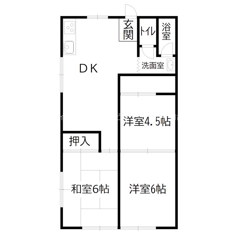 コーポカミカワ 間取り図