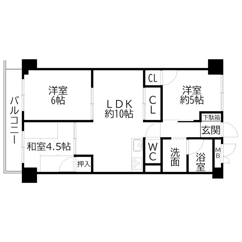 昭和ハイム南芳 間取り図