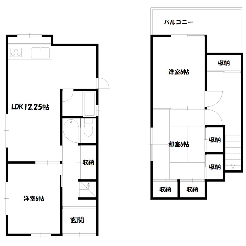 加古川市中津戸建 間取り図