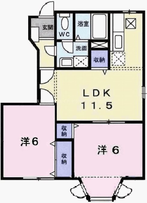 クールブラーシェＡ 間取り図