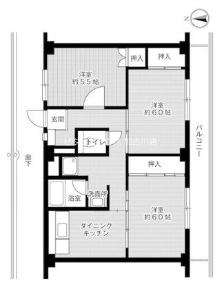 ビレッジハウス尾上3号棟 間取り図