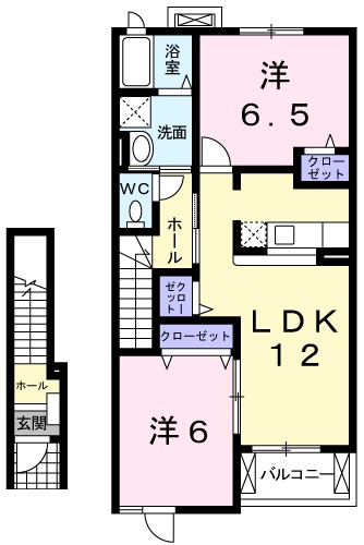 カーサ　プラシードⅡ番館 間取り図