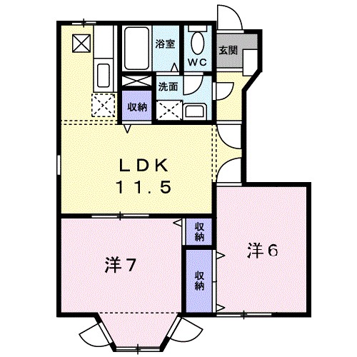 間取り コンフォート阿江 間取り図