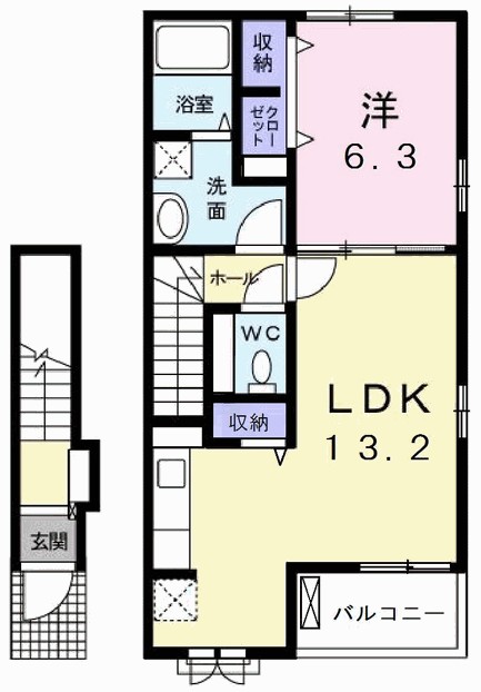 クローバー上本町 間取り図