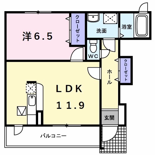 グロワールＢ 間取り図